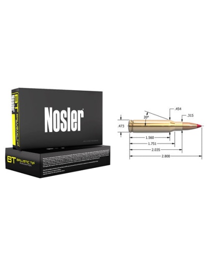 Nosler Ammo Bt 7mm-08 Rem. - 120gr. Ballistic Tip 20-pack