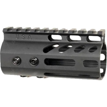 Guntec Ultra Light Handguard - 4" M-lok Black