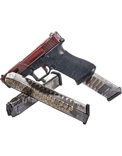 Ets Magazine Glock 18 9mm 31rd - Translucent Fits 17-19-26-34