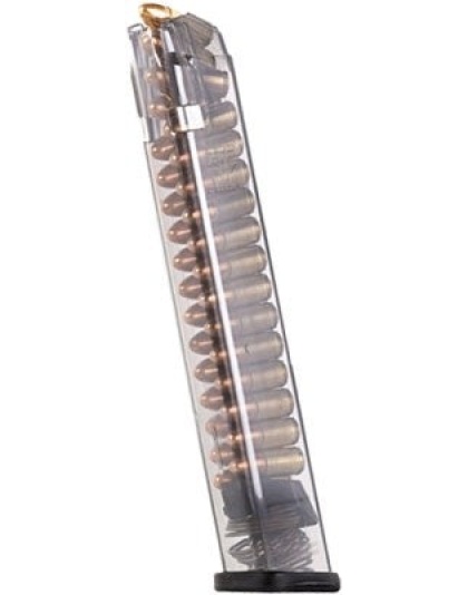 Ets Magazine Glock 18 9mm 31rd - Translucent Fits 17-19-26-34