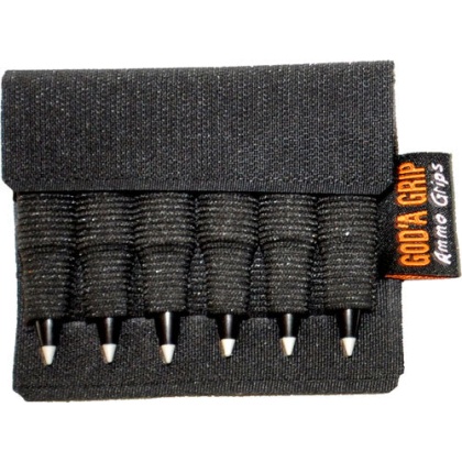 God'a Grip Ammo Grip Standard - 6 Shell Holder Black W- 3m