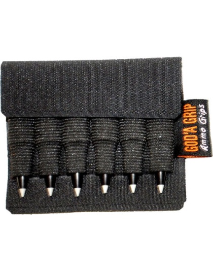 God'a Grip Ammo Grip Standard - 6 Shell Holder Black W- 3m