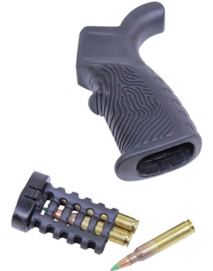 Guntec Ar15 T37 Pistol Grip - Rubber Overmold Black