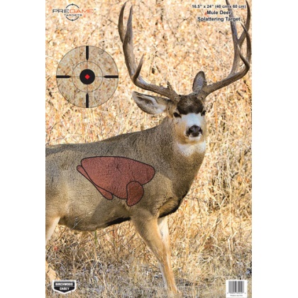 B-c Target Pregame 16.5"x24" - Mule Deer Target 3-targets!