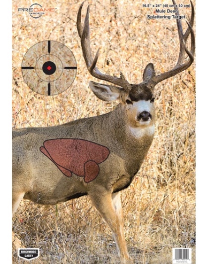B-c Target Pregame 16.5"x24" - Mule Deer Target 3-targets!