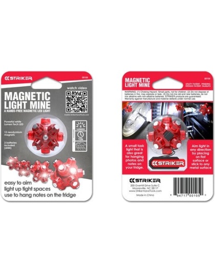 Striker Magnetic Light Mine - W- 12 Spot Magnets 10 Lumens