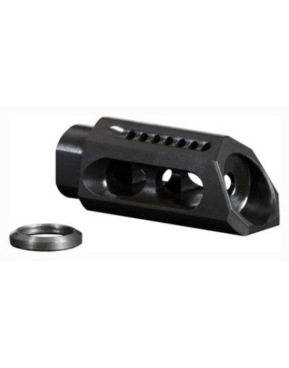 Yhm Slant Muzzle Brake-comp - 5.56mm For 1-2x28 Threads