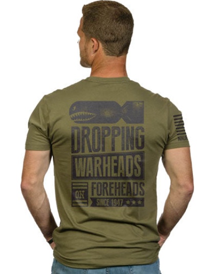 Nine Line Apparel Warheads On - Forheads Men's T-shirt Grn Xl
