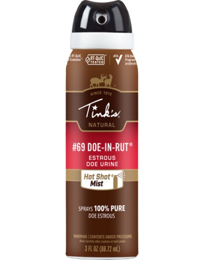 Tinks Deer Lure #69 Doe-in-rut - Hot Shot Mist 3oz. Aerosol