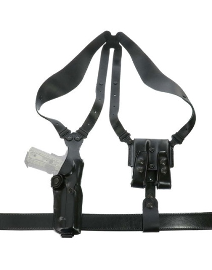 Galco Vertical Shoulder System - 4.0 Ambi Leather 1911 5" Black