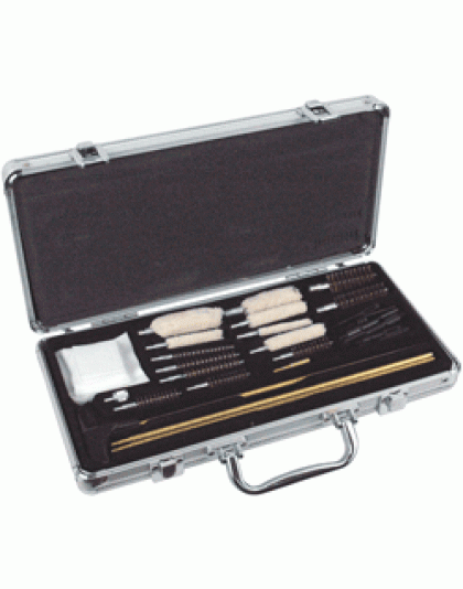 Hoppes Deluxe Gun Cleaning Kit - Brass Rod 31pc W-aluminum Box
