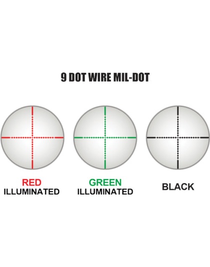Utg Scope 3-9x40 1" Ao - 36 Color Illuminated Mil-dot