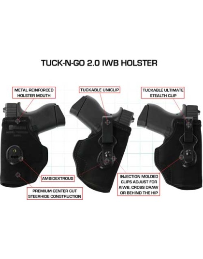 Galco Tuck-n-go Itp Holster - Ambi Leather Hi-point C9 Blk