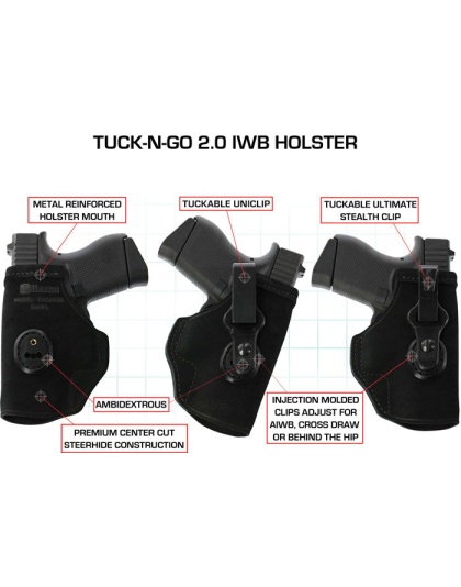Galco Tuck-n-go Itp Holster - Ambi Leather Sig P290 Blk