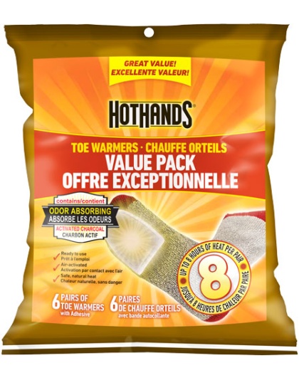 Hothands Toe Warmer Value Pack - 6 Pairs Per Pack 8 Hour W-adhs