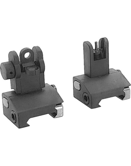 Je Flip-up Front And Rear - Polymer Sight Set Black