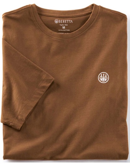 Beretta T-shirt Usa Logo - Large Tobacco Brown