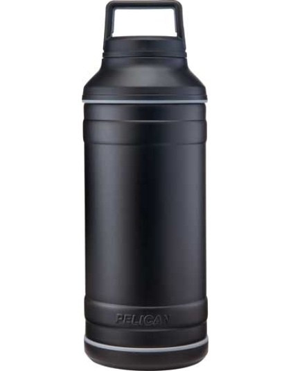 Pelican Traveler 64 Oz Bottle - Screw Top Leak Proof Ss Black