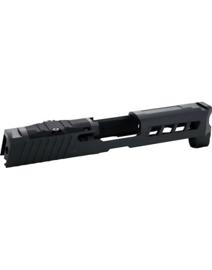 True Precision Sig P320c Slide - W-rmr Cut & Plate Black Dlc