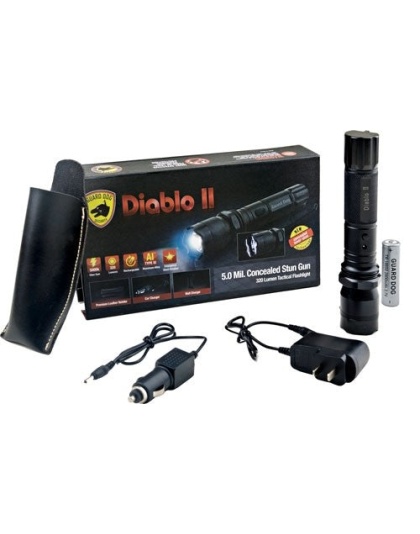 Guard Dog Diablo Ii Stun Gun - W- Tac Light 5 Million Volts