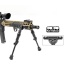 Utg Bipod Recon Flex Keymod - Matte Blk Center H 5.7"-8"