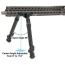 Utg Bipod Recon Flex Keymod - Matte Blk Center H 8.0"-11.8"