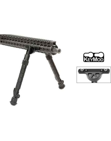 Utg Bipod Recon Flex Keymod - Matte Blk Center H 8.0"-11.8"