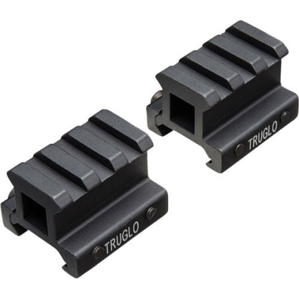 Truglo 2-piece Picatinny Riser - Mount 3-4" Rise 1.36" Length