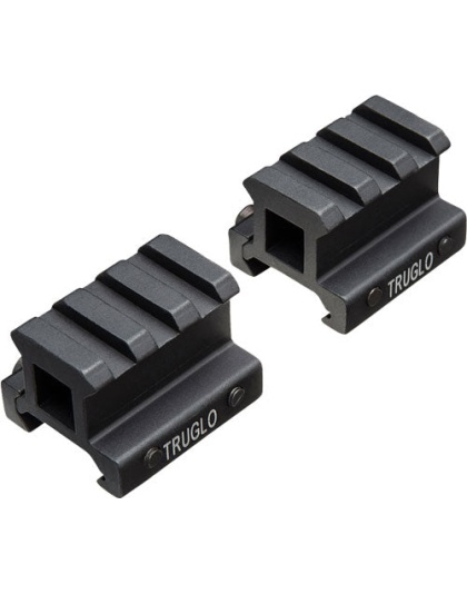 Truglo 2-piece Picatinny Riser - Mount 3-4" Rise 1.36" Length