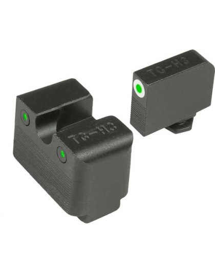 Truglo Sight Set Glock High - Mos Tritium Pro Whte W-u-notch