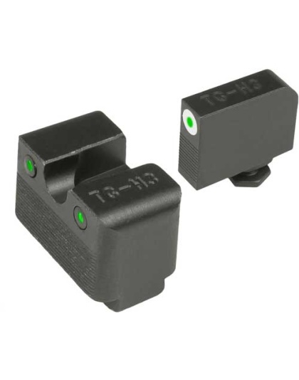 Truglo Sight Set Glock Low Mos - Tritium Pro White W-u-notch