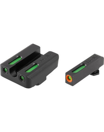Truglo Sight Set Glock High - Tfx Pro Green-orange Outline