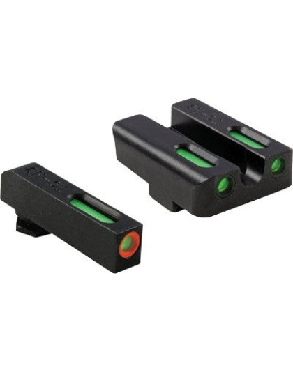 Truglo Sight Set Glock Low - Tfx Pro Green-orange Outline