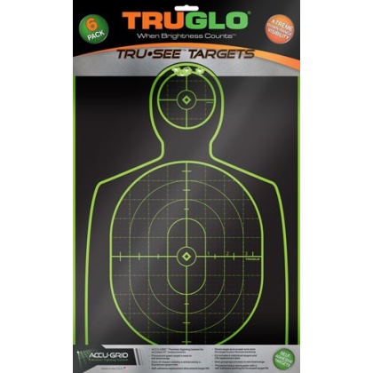 Truglo Tru-see Reactive Target - Handgunner 12" X 18" 6-pack