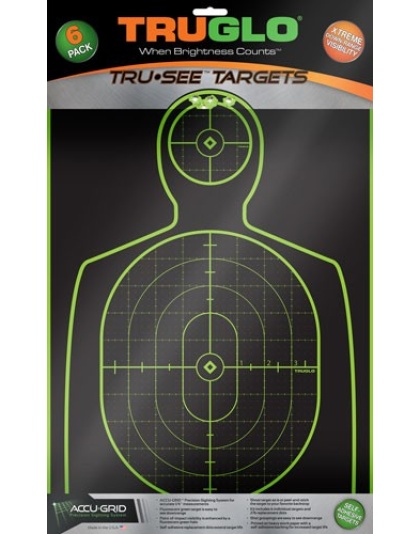 Truglo Tru-see Reactive Target - Handgunner 12" X 18" 6-pack