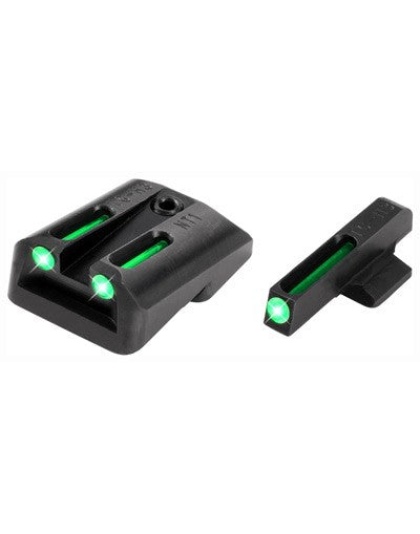Truglo Sight Set 1911 5" - 9mm-.40 Tritium-fiber Opt. Grn