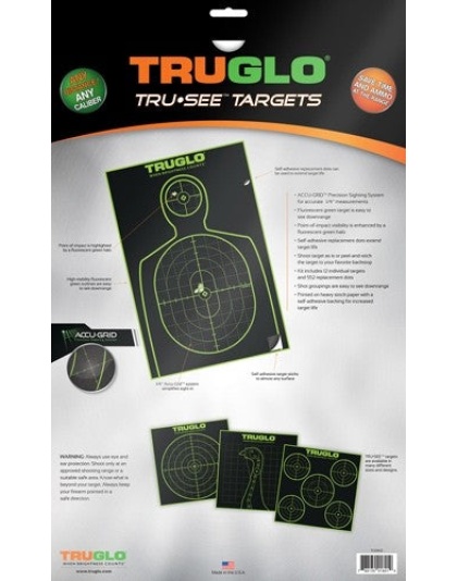 Truglo Tru-see Reactive Target - Handgunner 12" X 18" 12-pack