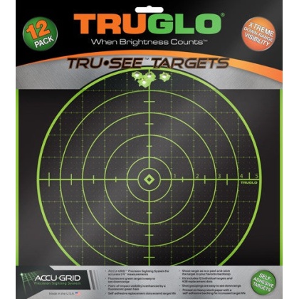 Truglo Tru-see Reactive Target - 100 Yard 12"x12" 12-pack
