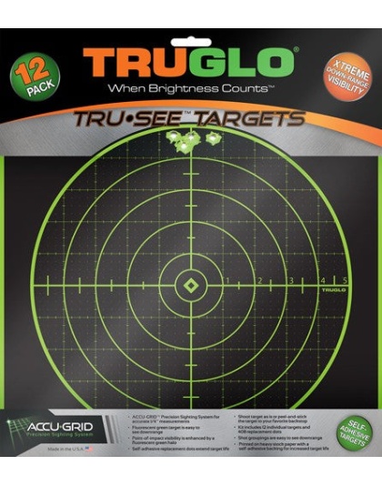 Truglo Tru-see Reactive Target - 100 Yard 12"x12" 12-pack