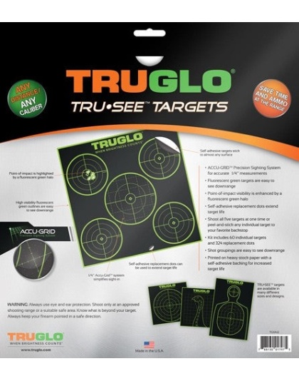 Truglo Tru-see Reactive Target - 5 Bull 12-pack