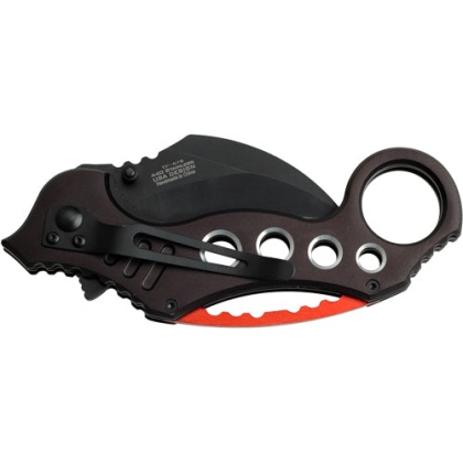 Mc Tac-force 2.5" Hawkbill - Blade Folder Black-red
