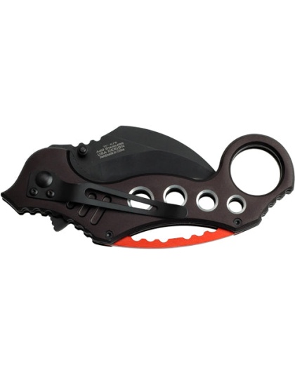 Mc Tac-force 2.5" Hawkbill - Blade Folder Black-red