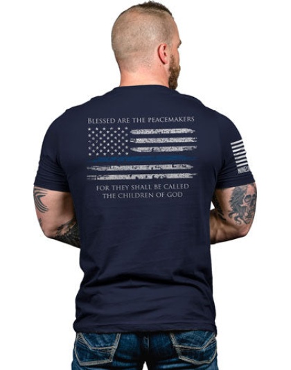 Nine Line Apparel Thin Blue - Line Men's T-shirt Navy Large
