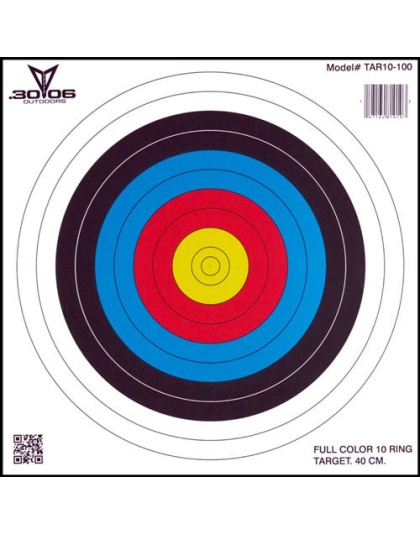 30-06 Outdoors Paper Target - Archery 10-ring 17"x17" 100ct