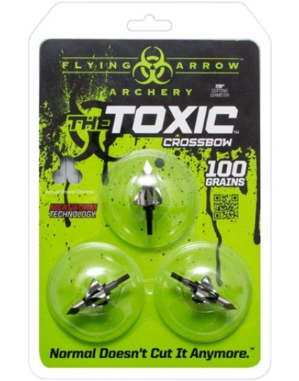 Flying Arrow Broadhead Toxic - 100gr X-bow 7-8" Cut 3-pk