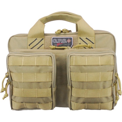 Gps Quad+2 Pistol Case - W-2-removable Pouches Tan