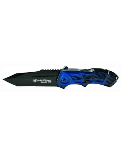 S&w Knife Black Ops 3rd Gen. - Blue Handle Tanto Magic Assist