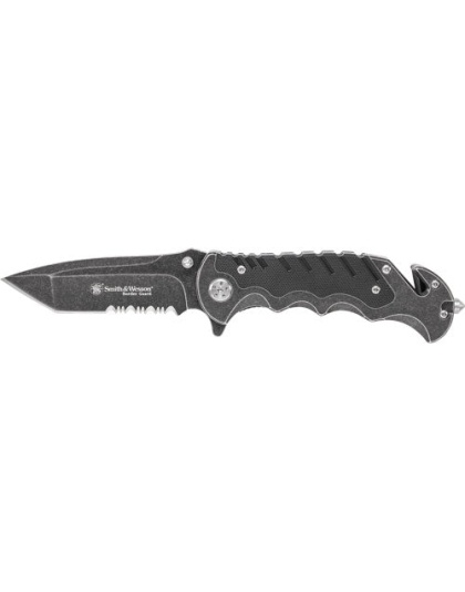 S&w Knife Border Guard 3.5" - Blade W-strap Cutter-gls Brekr