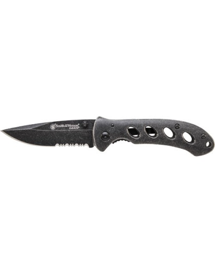 S&w Oasis Small Liner Lock - Knife 2.6" Stonewash Blade