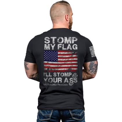 Nine Line Apparel Stomp My - Flag Men's T-shirt Black Large
